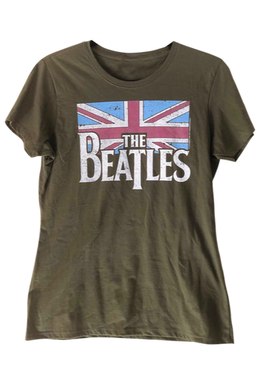 BEATLES Distressed Logo Vintage T Shirt