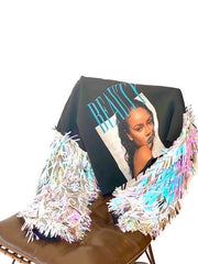Rihanna Sequin Sweatshirt Hoodie Festival Fashion Womens Shirt Gypsy Boho Chic Hip Hop Top Tee