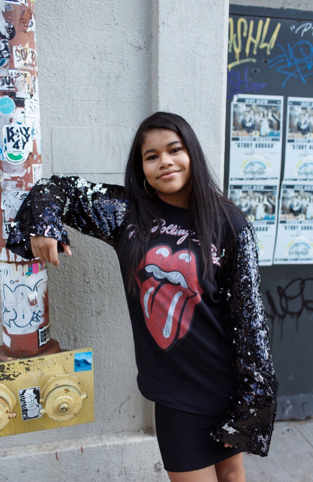 ROLLING STONES Sequin Sweat Shirt ReLuxe NYC