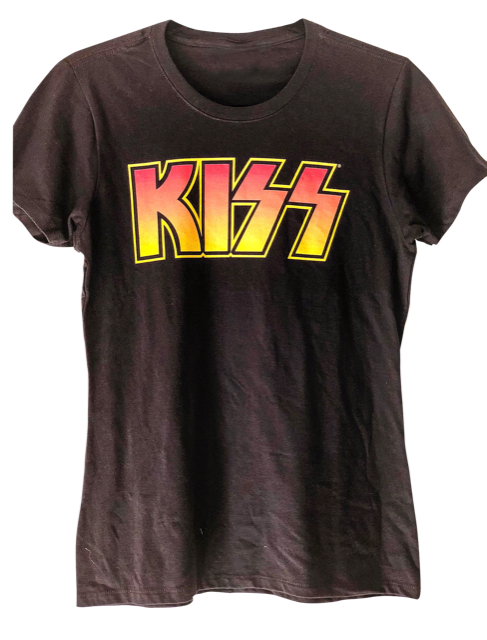 KISS Distressed Logo Vintage Graphic Boho Festival T Shirt