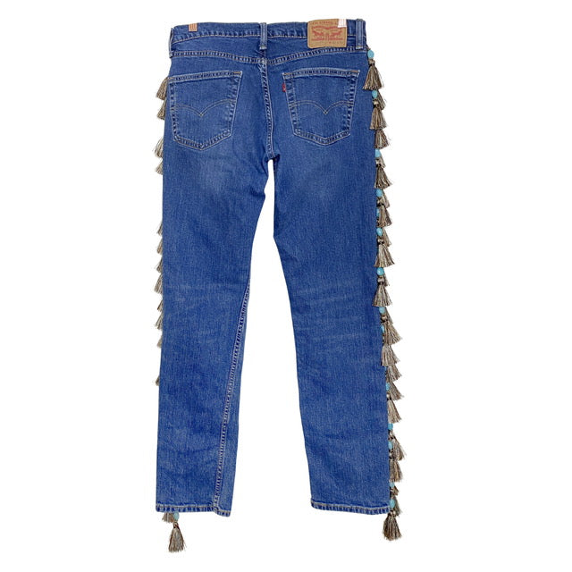 LEVIS Bead Fringe Jeans