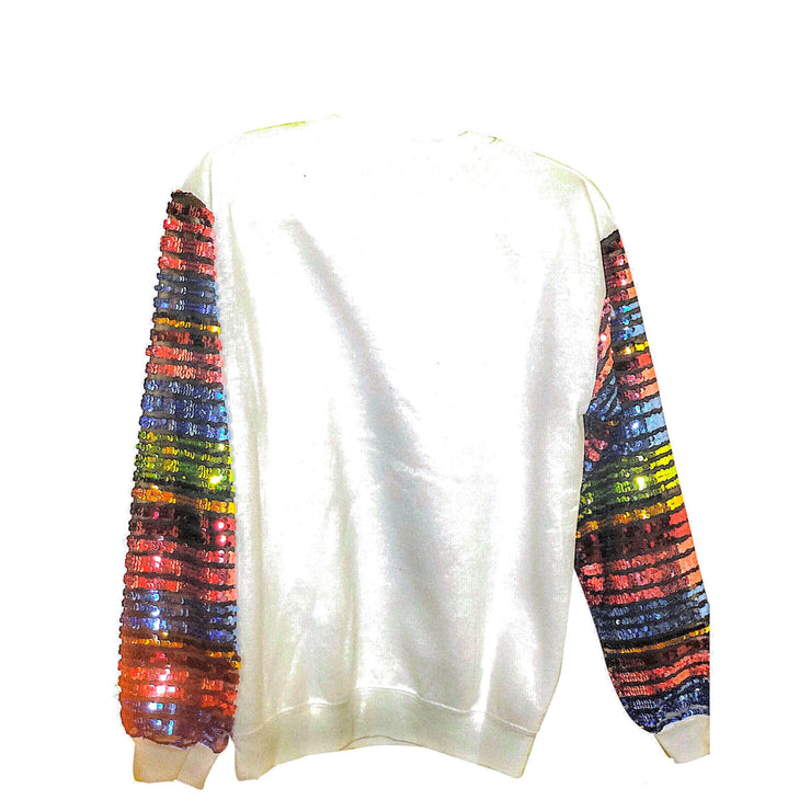 NOTORIOUS BIG Stripe Sequin Sweat Shirt