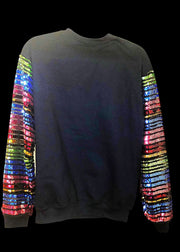 NOTORIOUS BIG Stripe Sequin Sweat Shirt